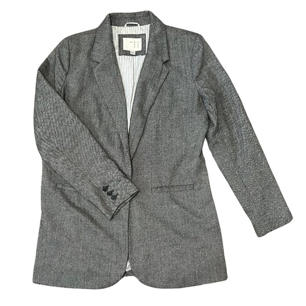 A New Day Gray Single Button Blazer